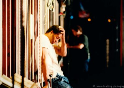 The Black Rider. D: Ansgar Haag. Backstage for Exhibition "Snap Shots". Ulmer Theater 1998